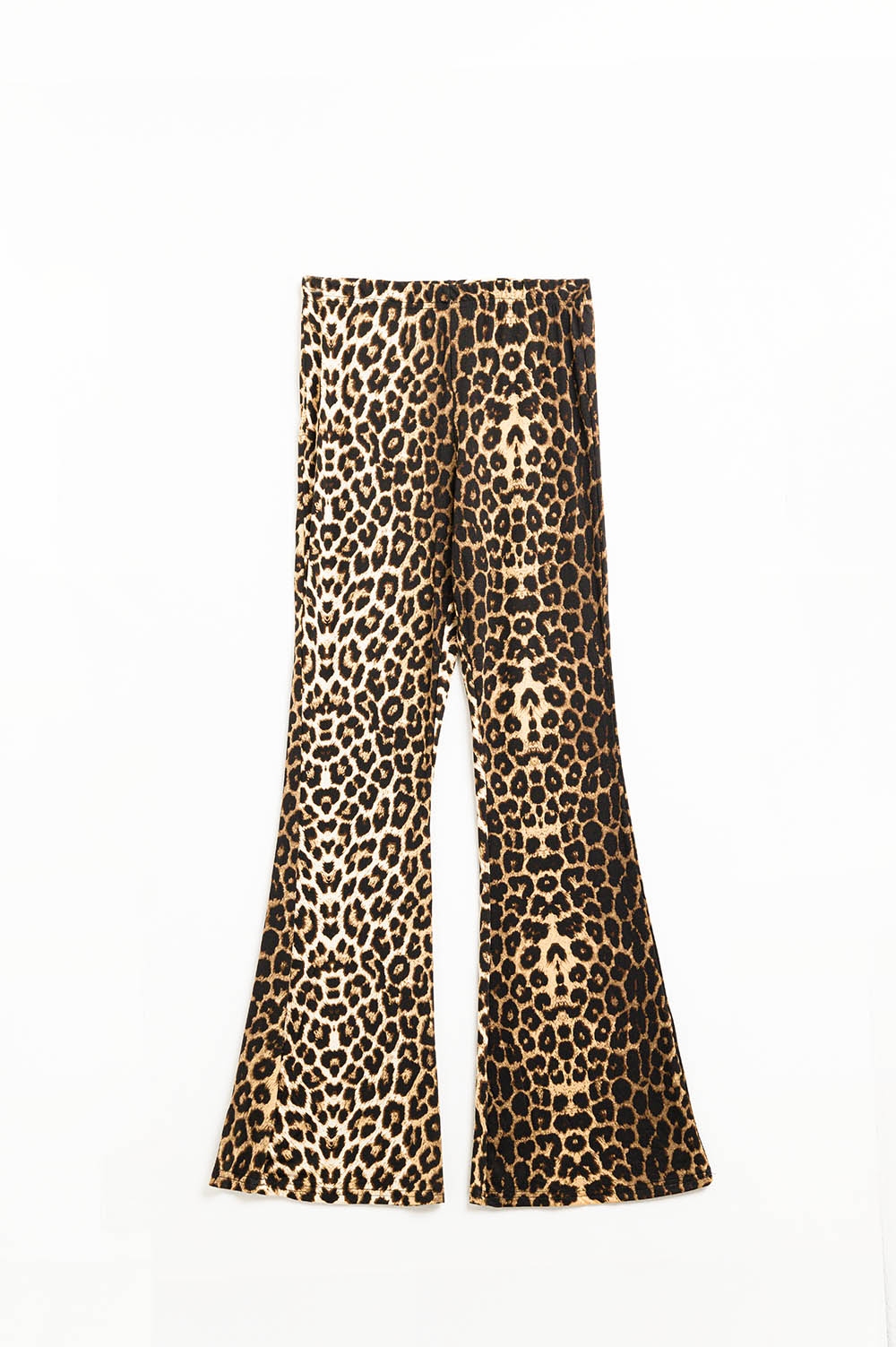 Leggings acampanados de Spandex con estampado de leopardo Leggings acampanados de Spandex con estampado de leopardo