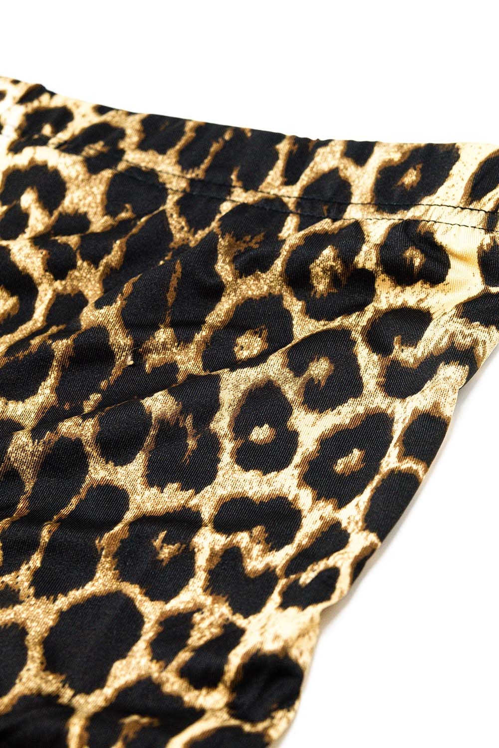 Leggings acampanados de Spandex con estampado de leopardo Leggings acampanados de Spandex con estampado de leopardo