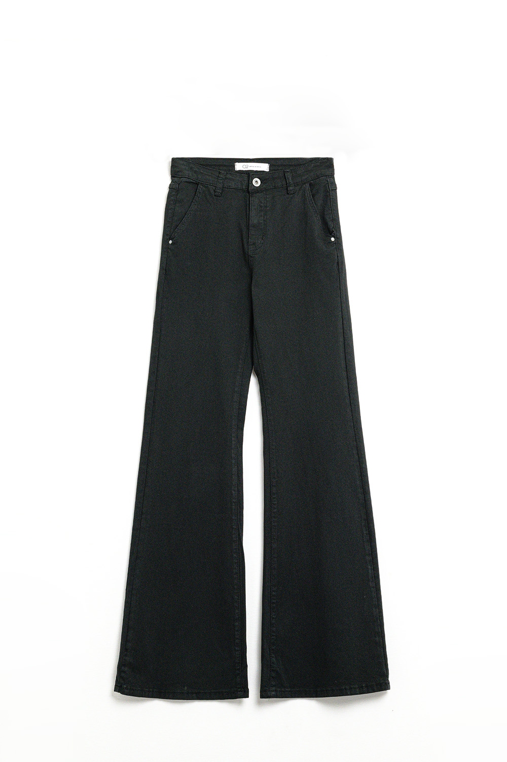 Pantalones Acampanados Negros Cómodos y Elásticos Pantalones Acampanados Negros Cómodos y Elásticos