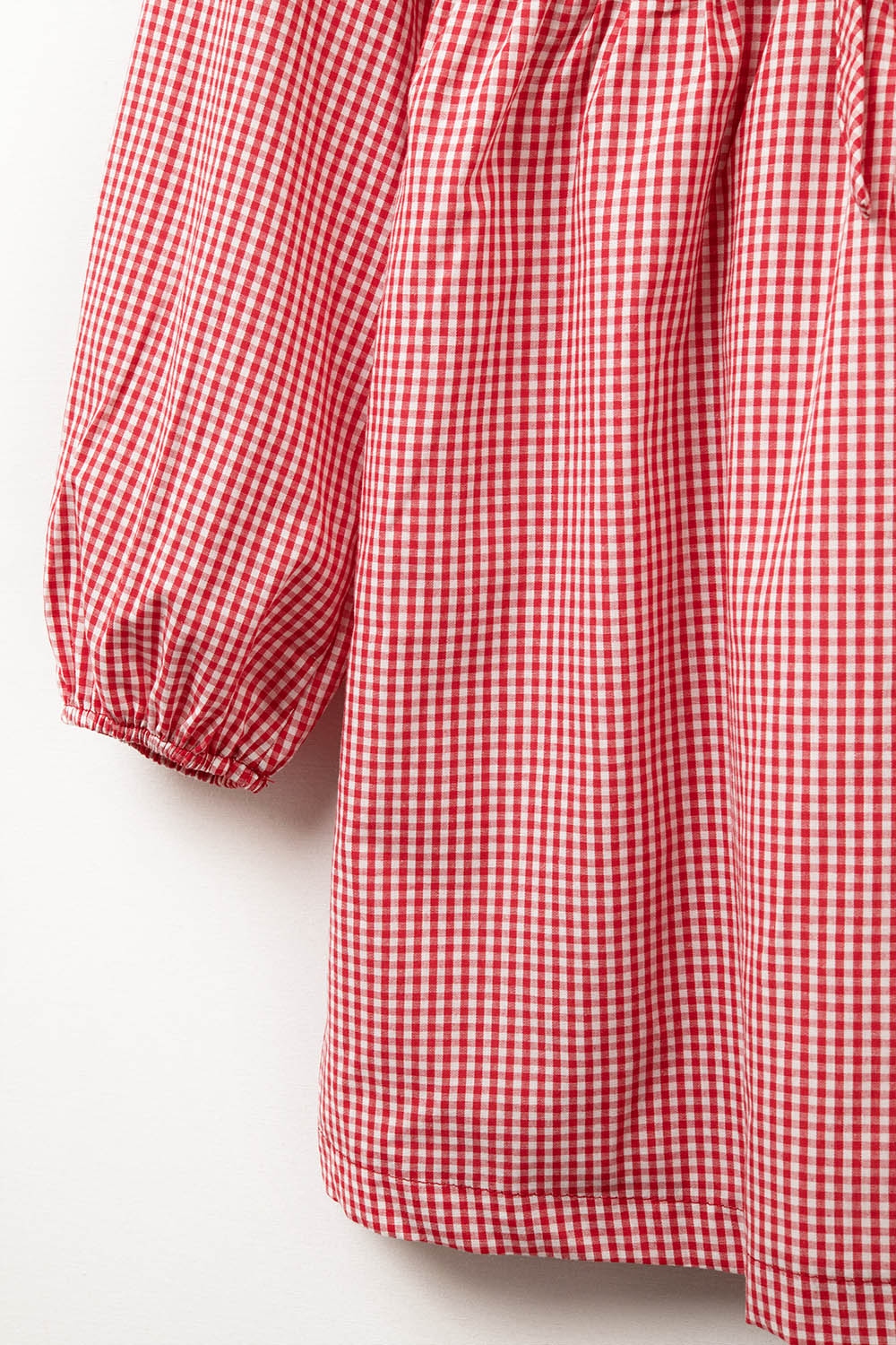 Minivestido cuadro de vichi Rojo tejido de poplin