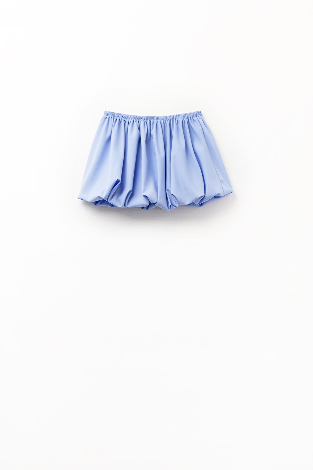 minifalda de globo de popelina azul minifalda de globo de popelina azul