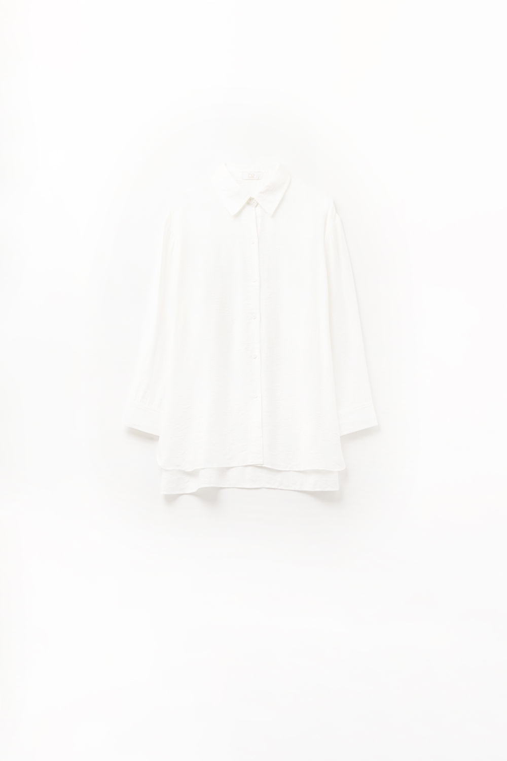 Camisa relaxed fit Manga larga en blanco Camisa relaxed fit Manga larga en blanco