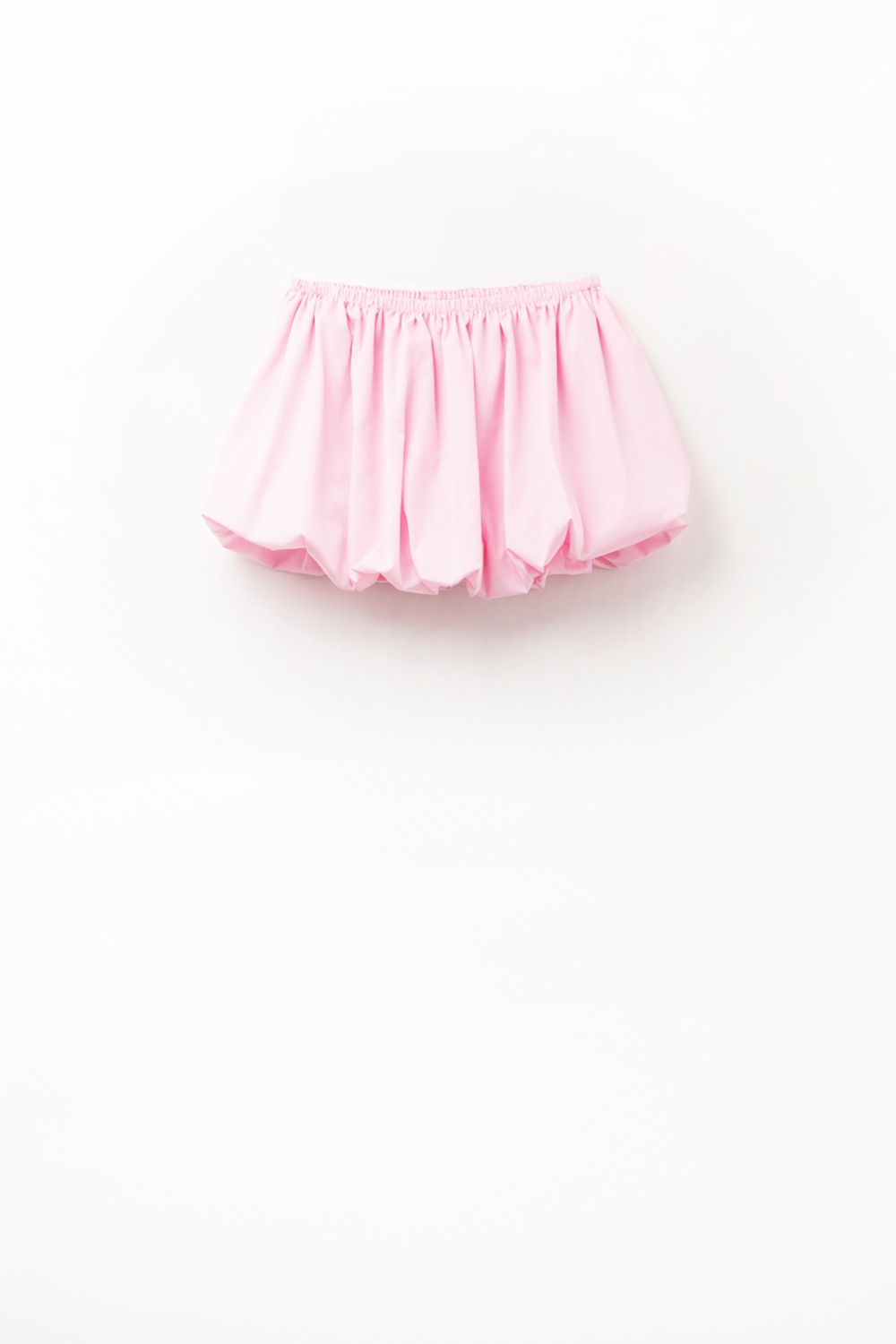 Minifalda abombada de popelina rosa Minifalda abombada de popelina rosa