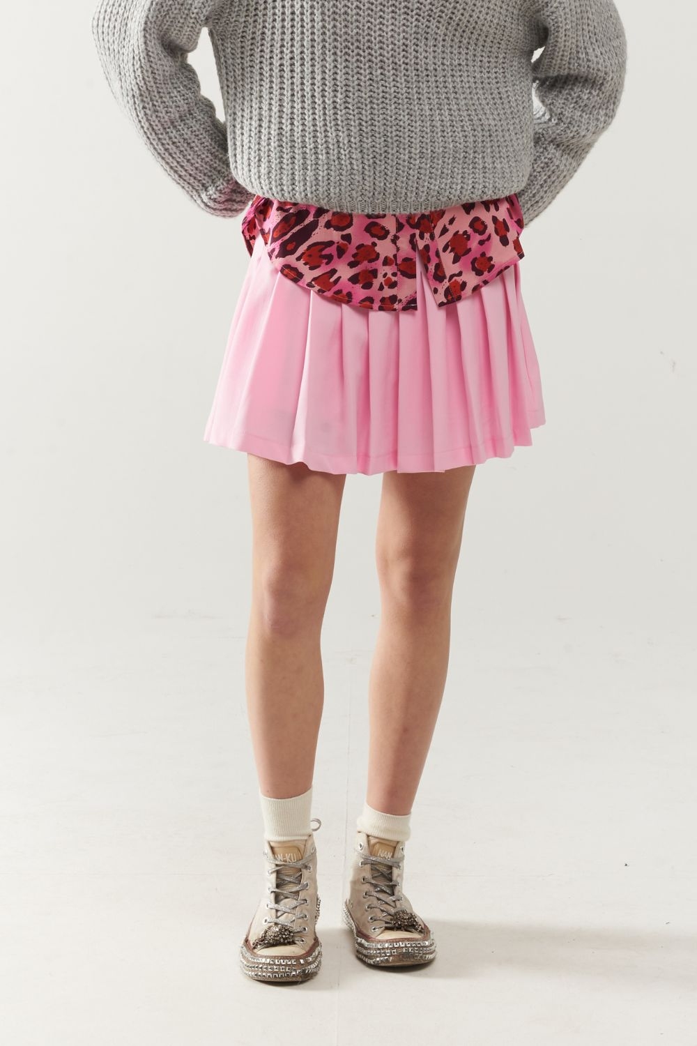 mini falda plisada rosa mini falda plisada rosa