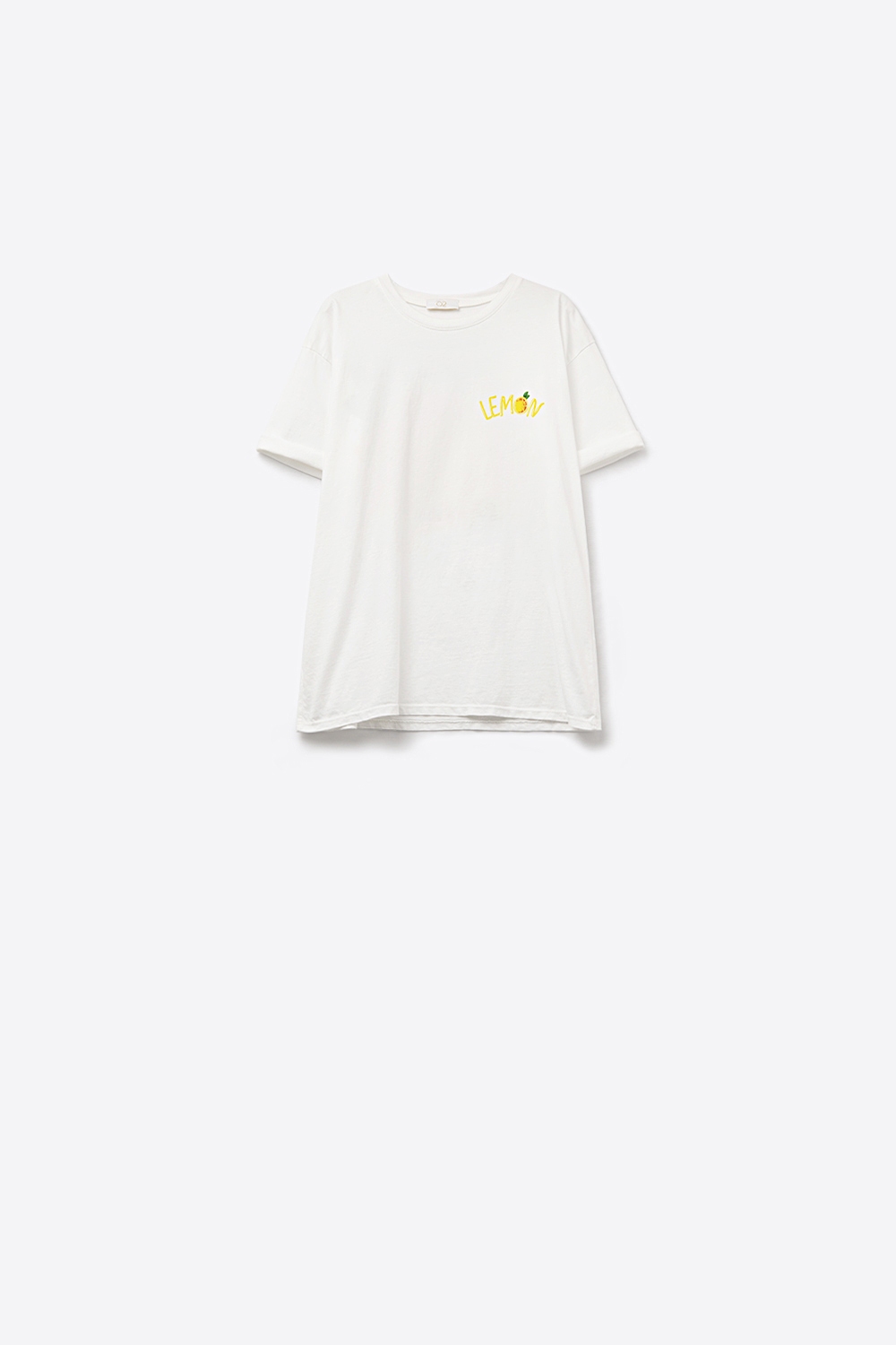 camiseta blanca Hecha en Italia con gr&aacute;fico de lim&oacute;n