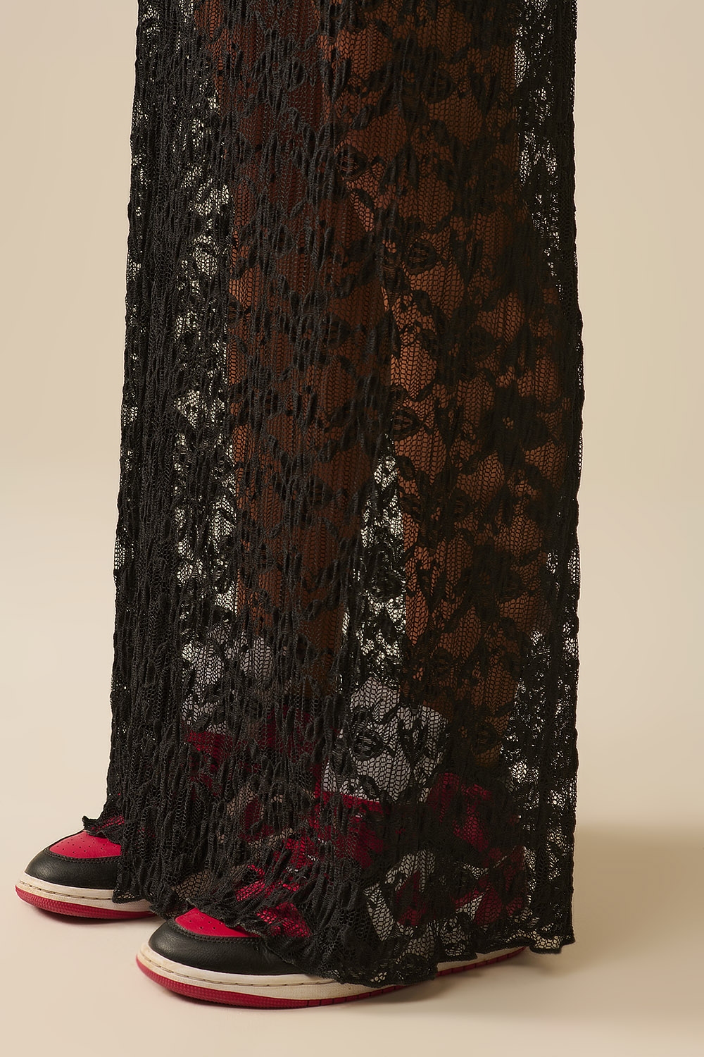 Falda larga negra estilo bohemio