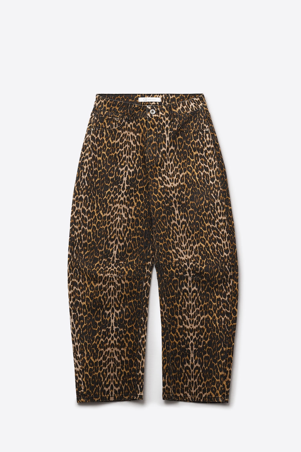 Vaqueros Barrel con estampado de leopardo Vaqueros Barrel con estampado de leopardo