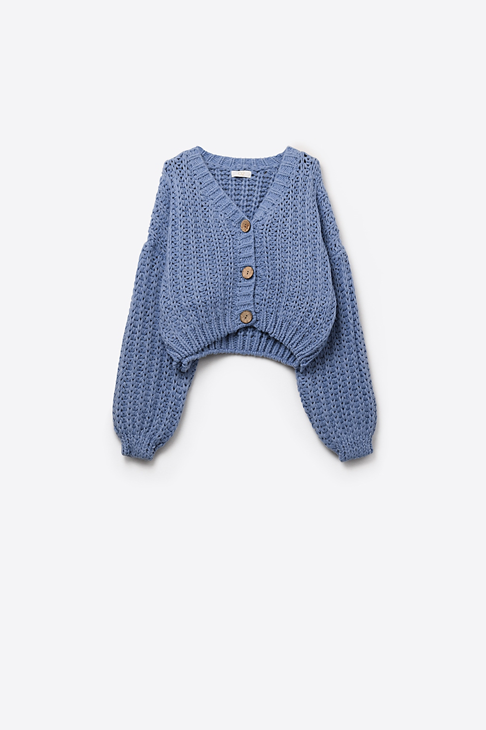 Chaqueta de punto abierto Chunky Cardigan En azul