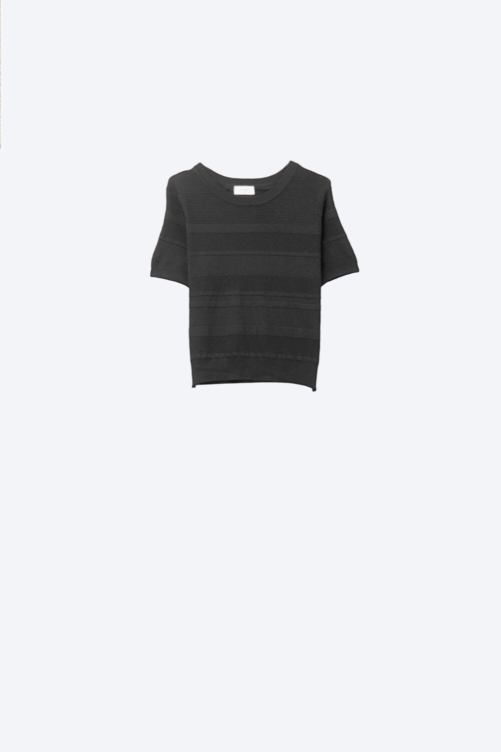 Jersey de punto a rayas texturizado en negro