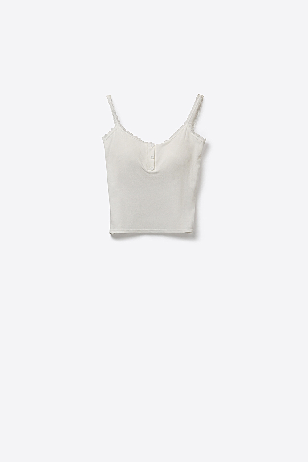 Camiseta de tirantes de punto acanalado blanco con tirantes finos Camiseta de tirantes de punto acanalado blanco con tirantes finos