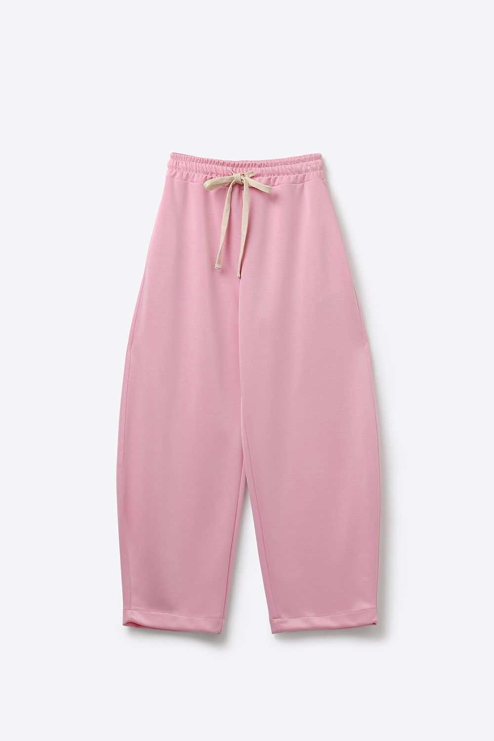 Pantal&oacute;n jogger de punto supersuave en rosa con cord&oacute;n en la cintura