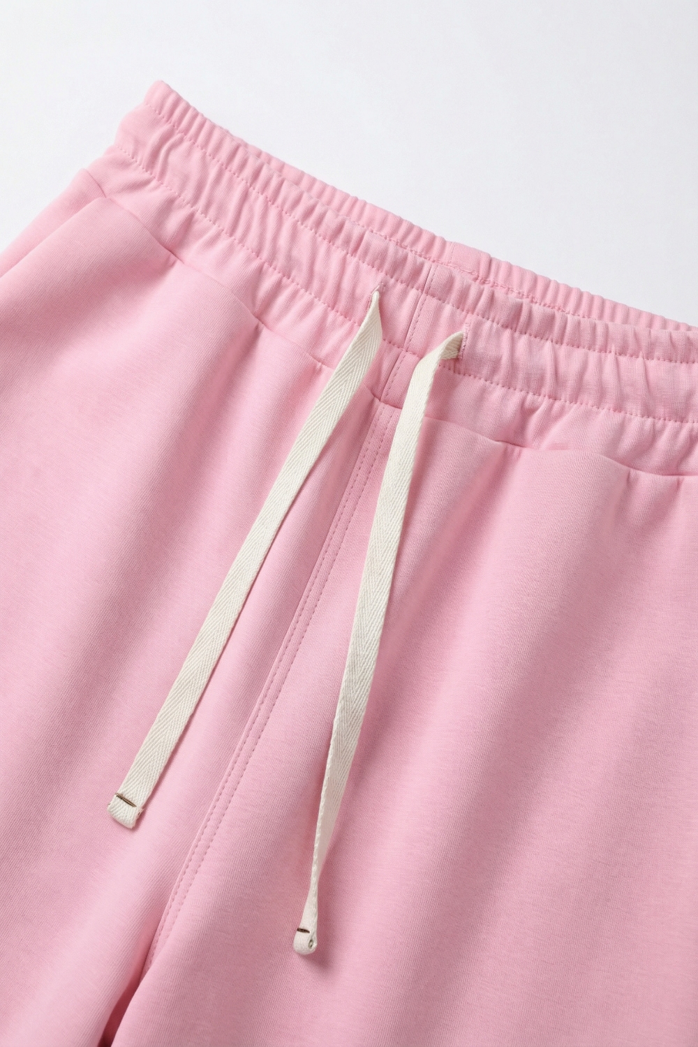 Pantal&oacute;n jogger de punto supersuave en rosa con cord&oacute;n en la cintura