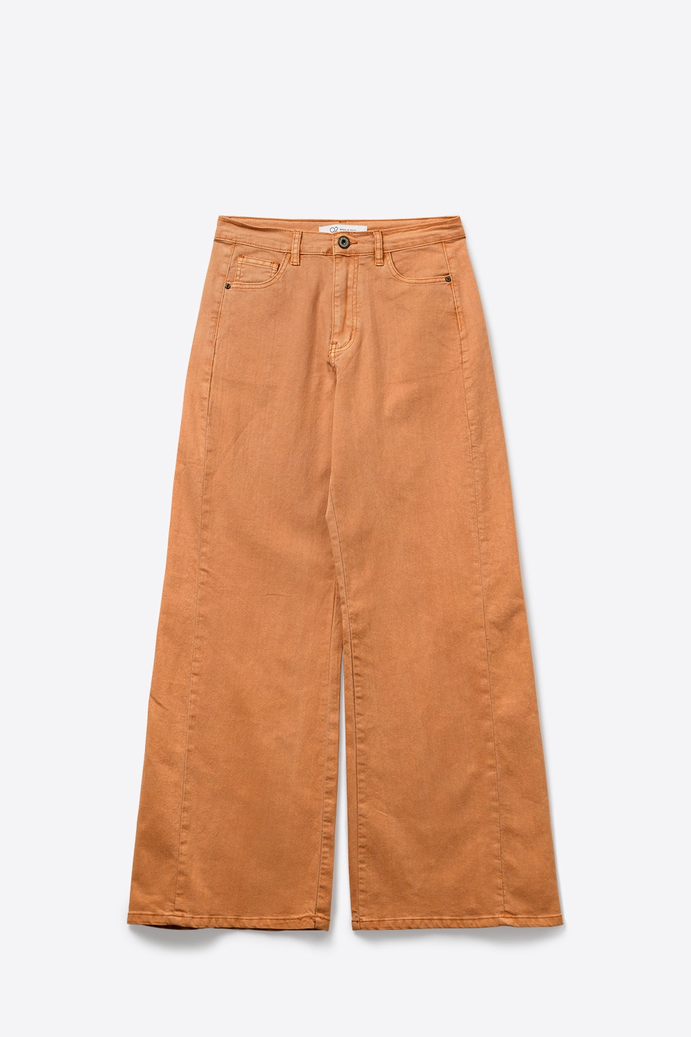 Pantalones Anchos Naranja de Sarga Ligera Pantalones Anchos Naranja de Sarga Ligera
