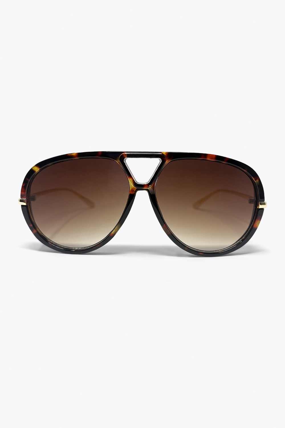 Gafas de sol aviador de carey con lentes degradadas