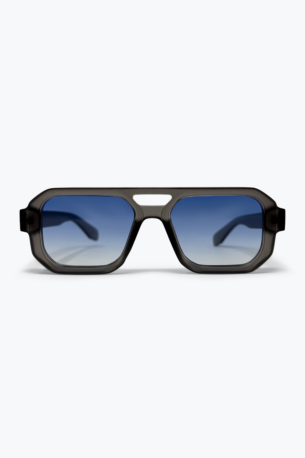 Gafas de Sol Cuadradas de Borde Grueso con Montura Negra de Gradiente