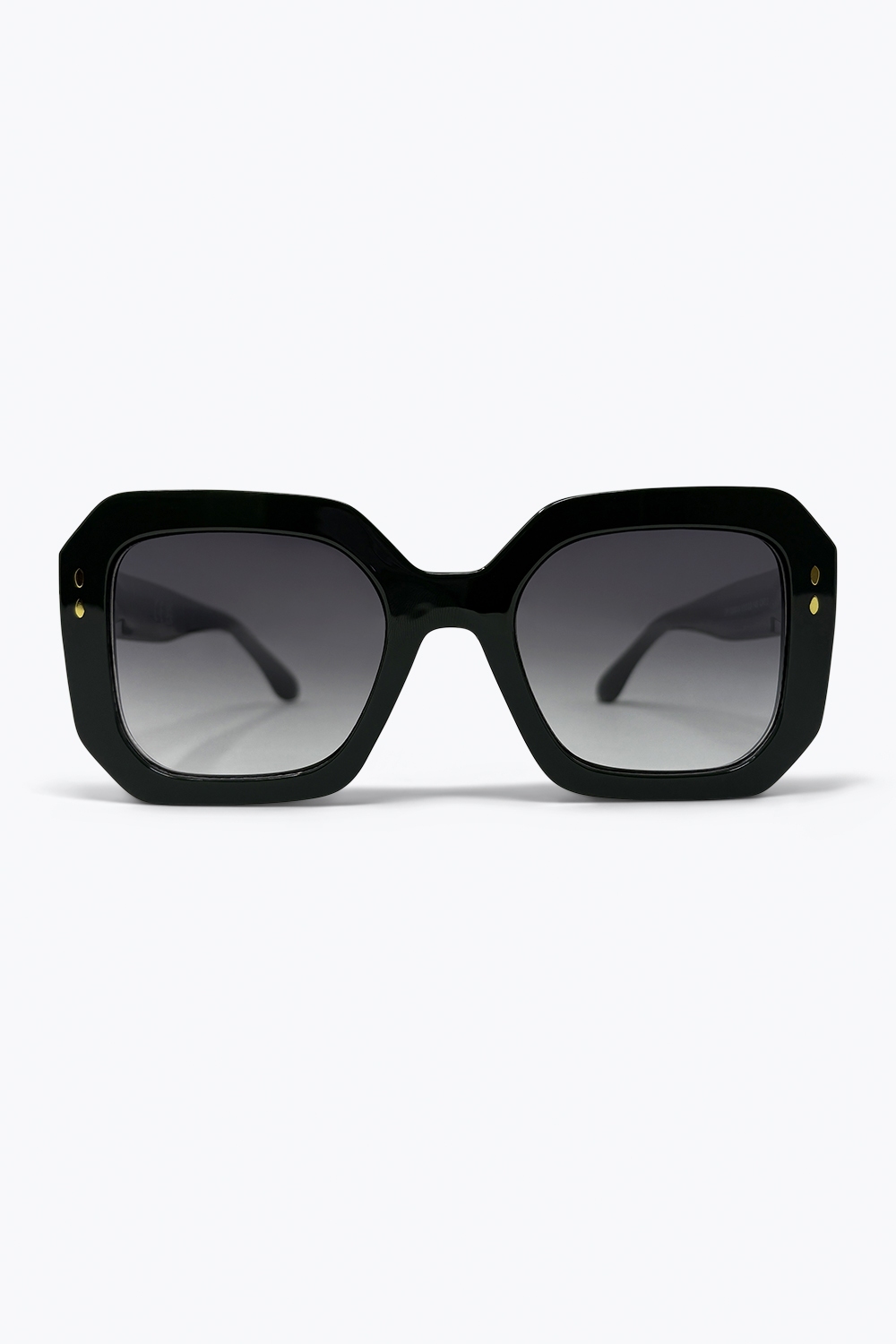 Gafas de sol negras de montura cuadrada oversize con lentes degradados Gafas de sol negras de montura cuadrada oversize con lentes degradados