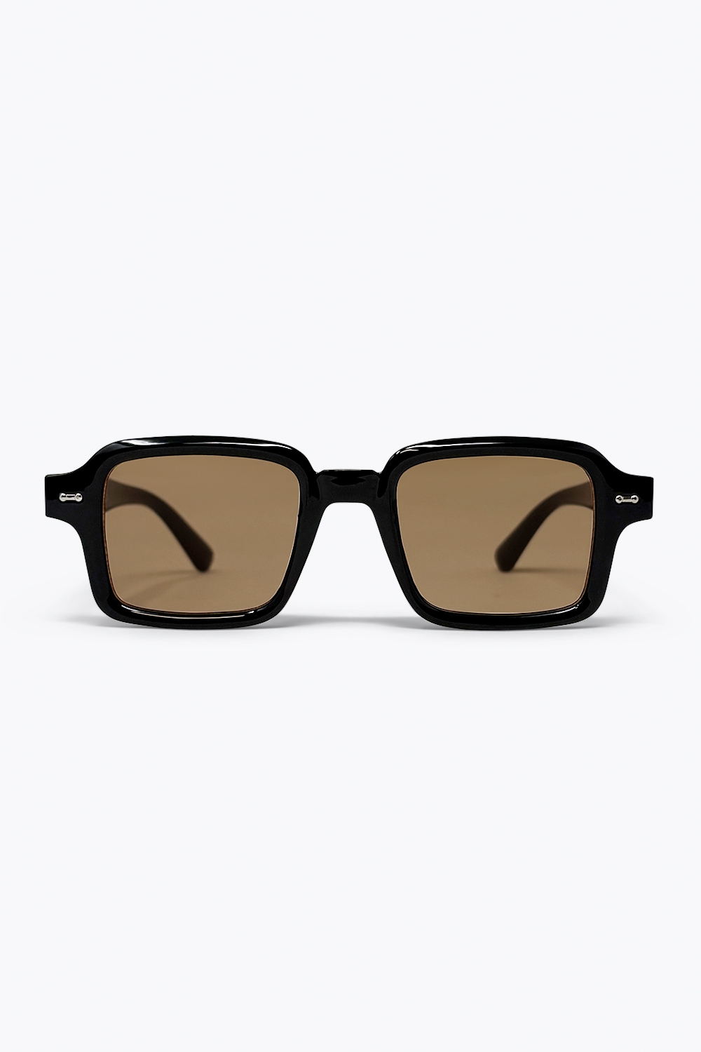 Gafas de sol cuadradas con montura gruesa negro y lentes marrones Gafas de sol cuadradas con montura gruesa negro y lentes marrones