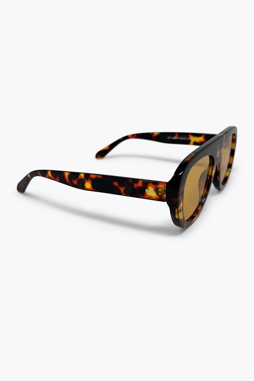 Gafas de sol rectangulares de gran tama&ntilde;o con montura de carey multicolor y lentes &aacute;mbar