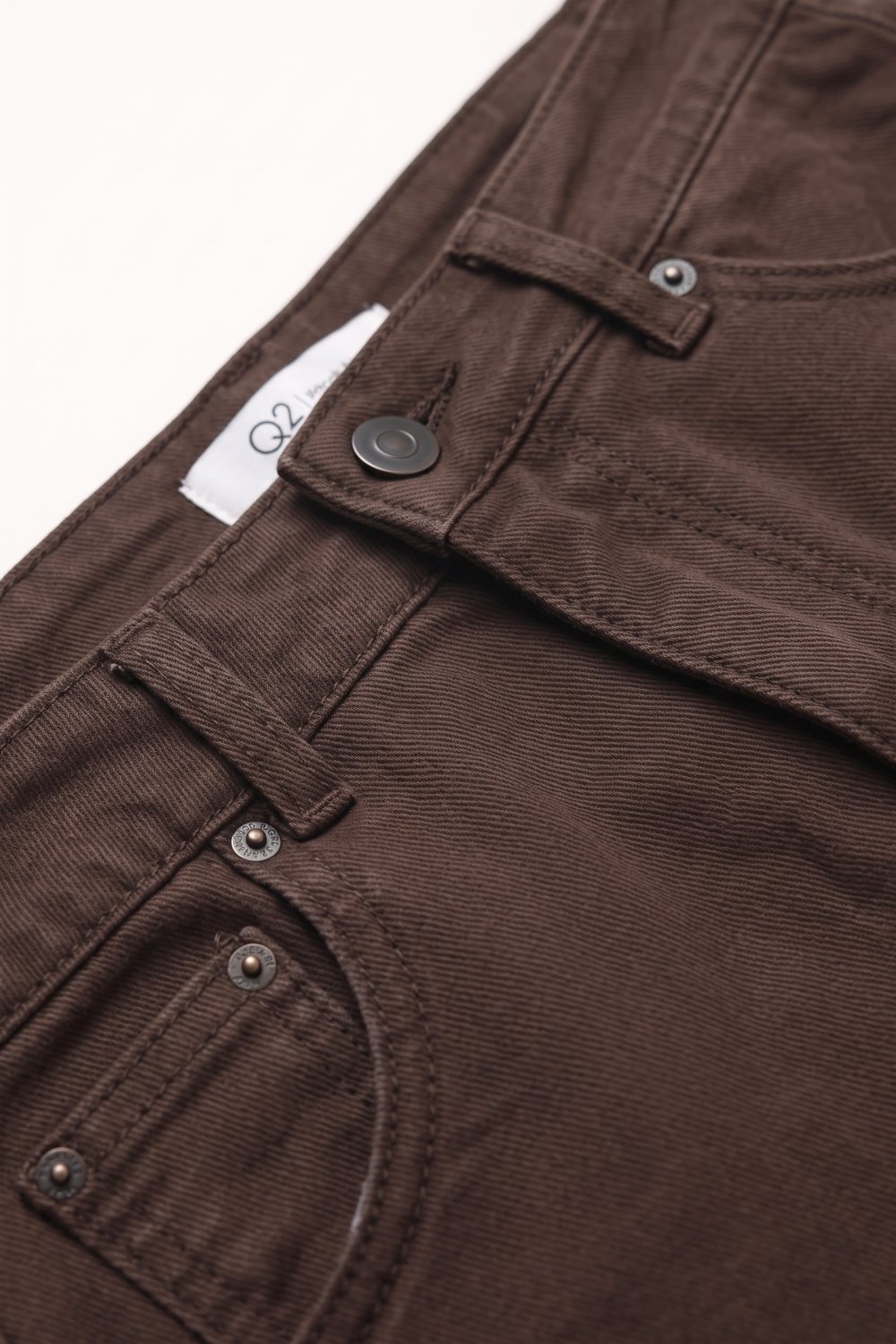 pantalones de pierna ancha con costura en la rodilla de tela suave de chocolate pantalones de pierna ancha con costura en la rodilla de tela suave de chocolate