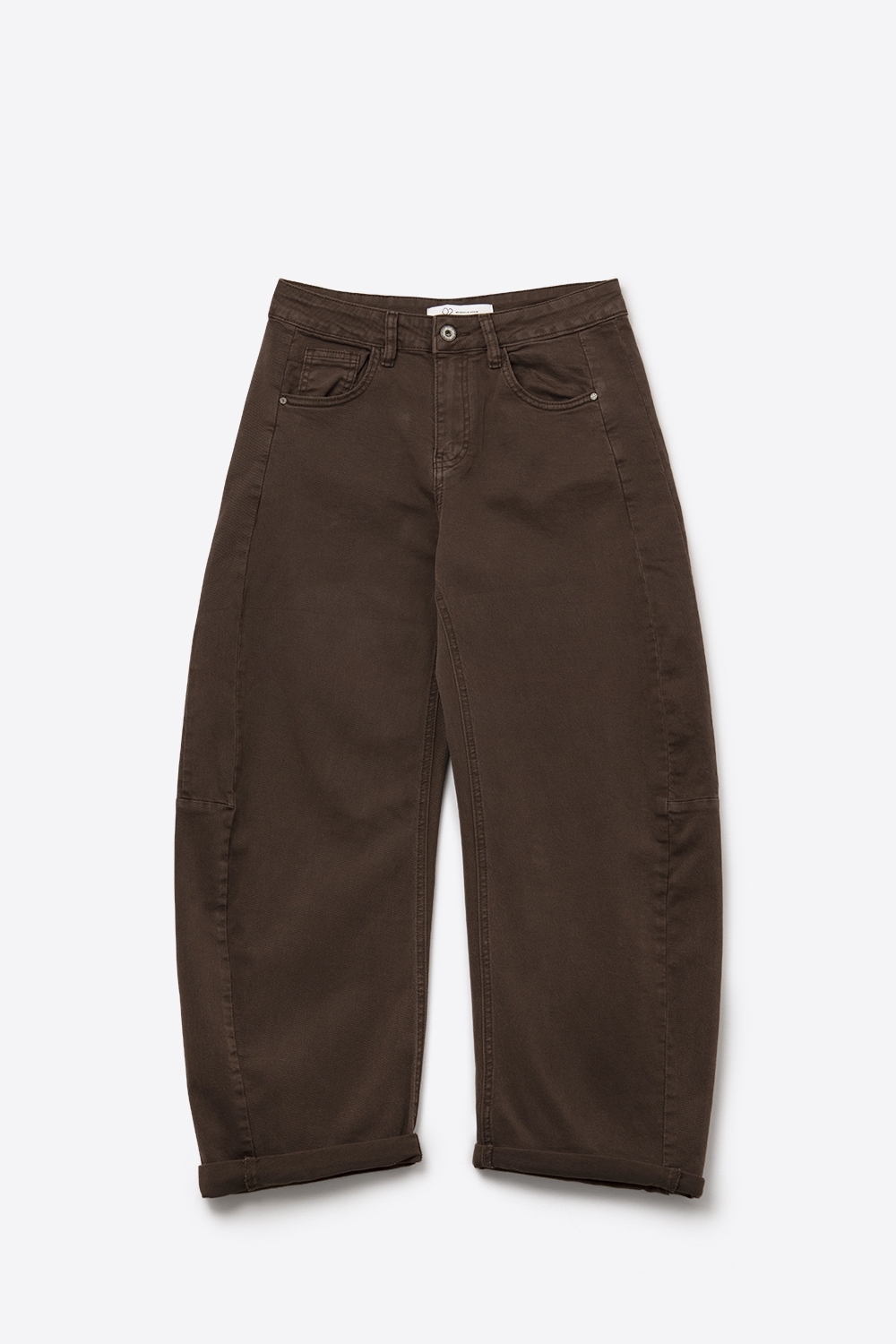 Pantalones de Pierna Recta con Ajuste Relajado en color chocolate Pantalones de Pierna Recta con Ajuste Relajado en color chocolate