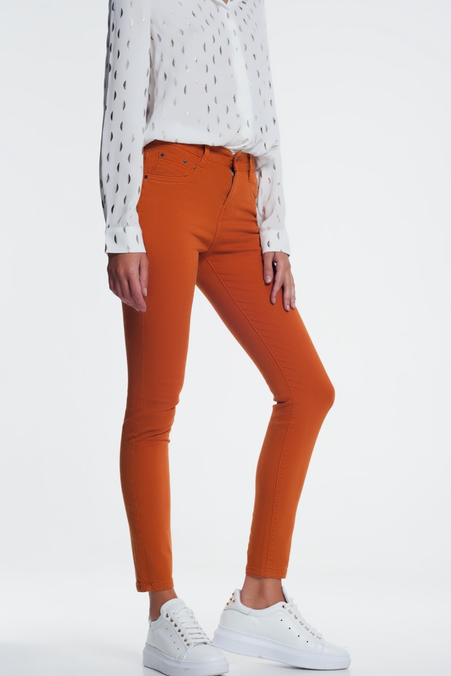 Jean skinny orange