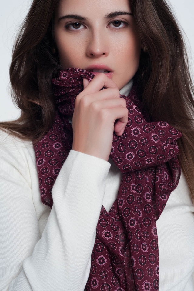 Foulard cou et tête léger avec monogramme
