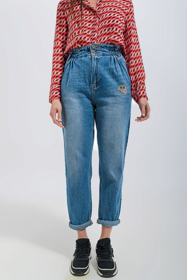 Jeans met emoji versiering