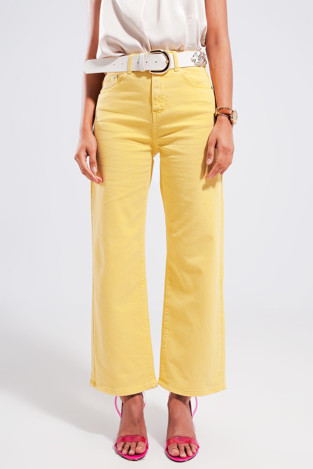 Vaquero amarillo sol de pernera ancha Vaquero amarillo sol de pernera ancha