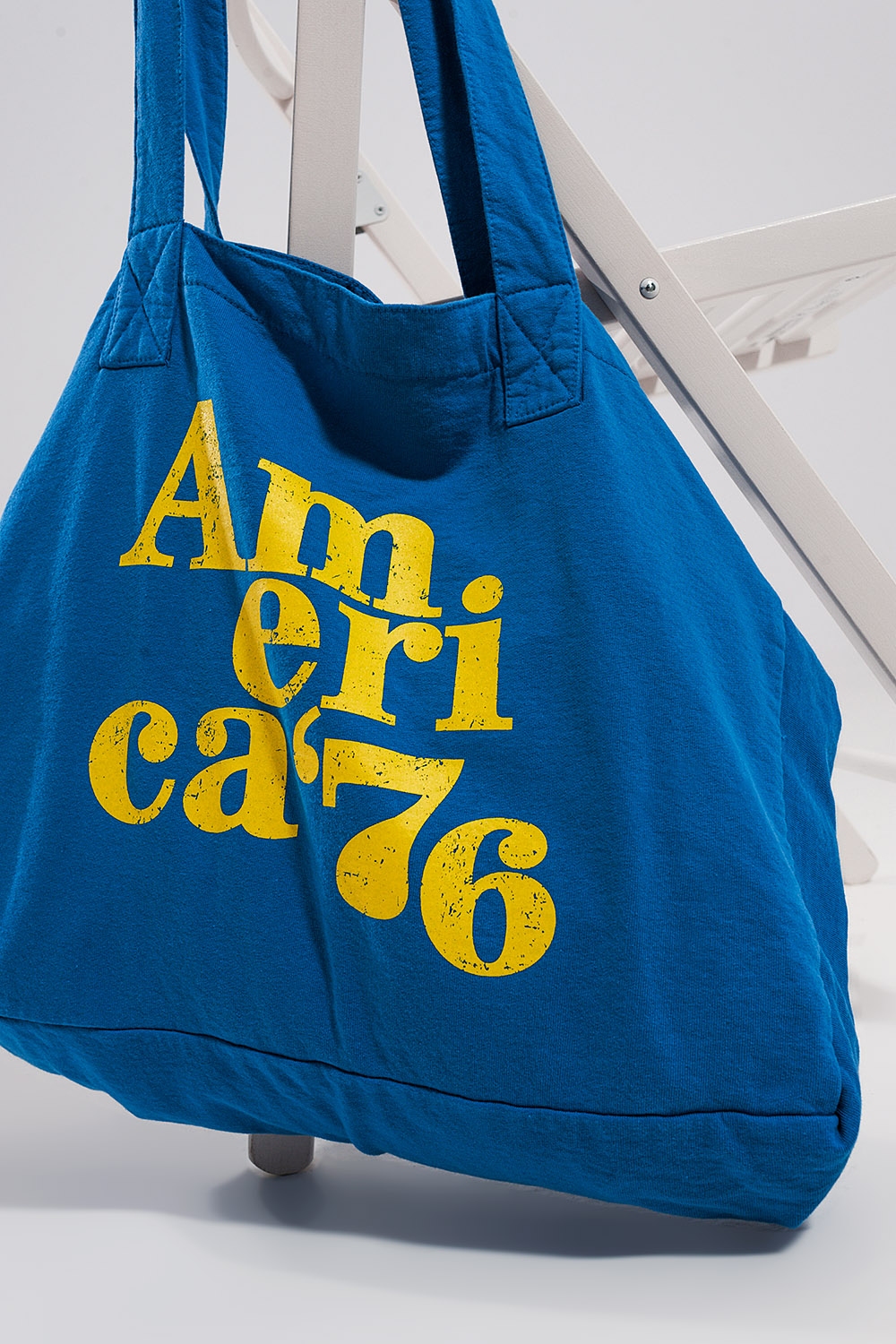 Bolso tote azul de lona AMERICA 76 Bolso tote azul de lona AMERICA 76