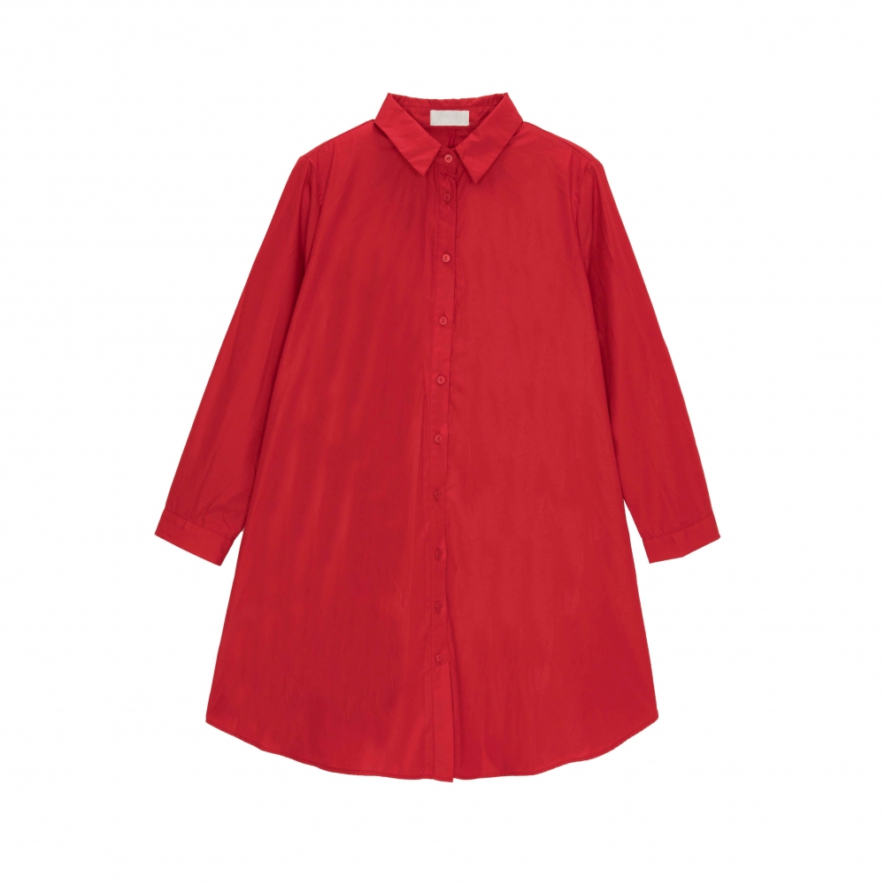 Camisa oversize en rojo intenso Camisa oversize en rojo intenso