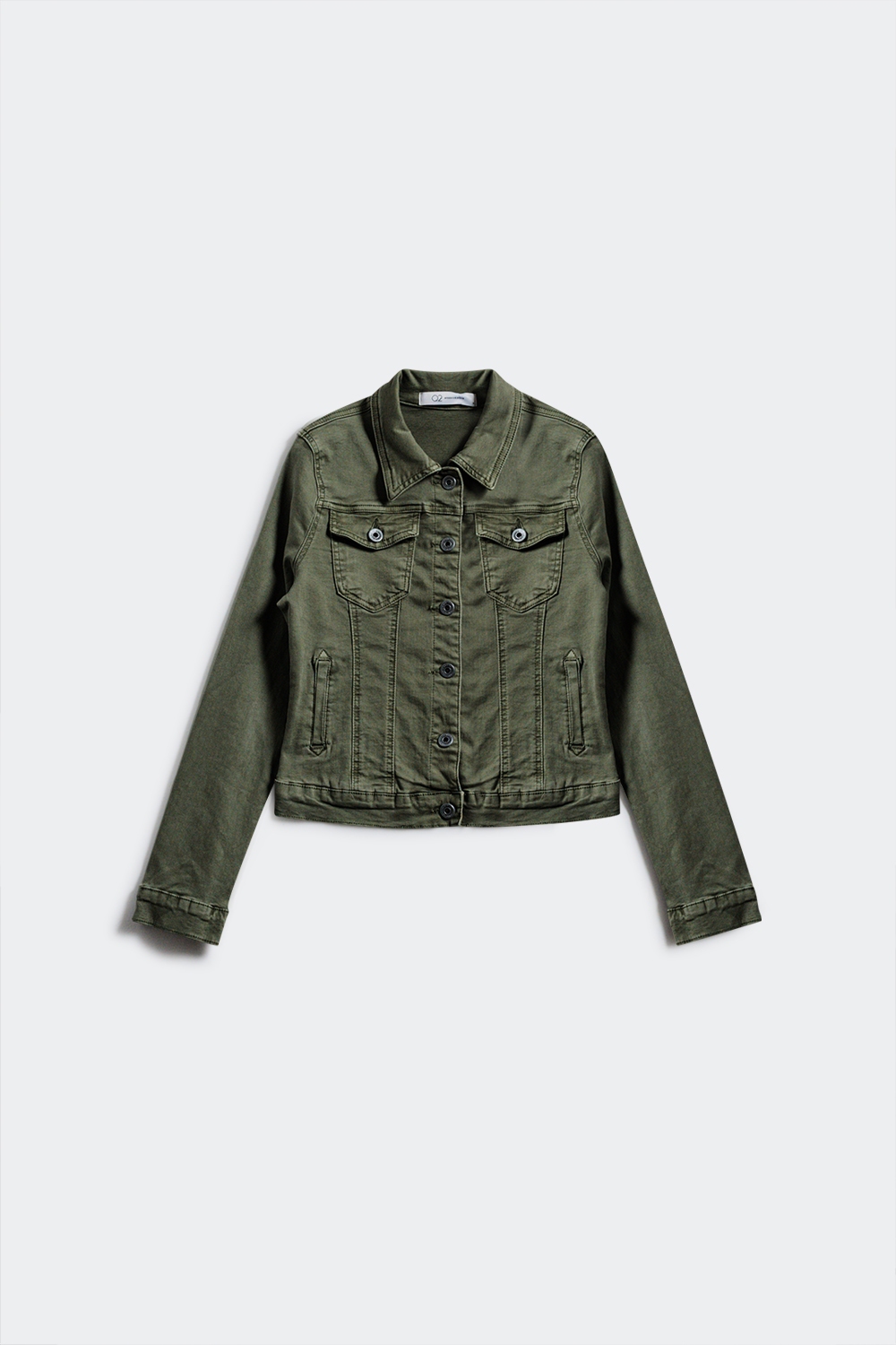 Chaqueta vaquera de corte slim en caqui