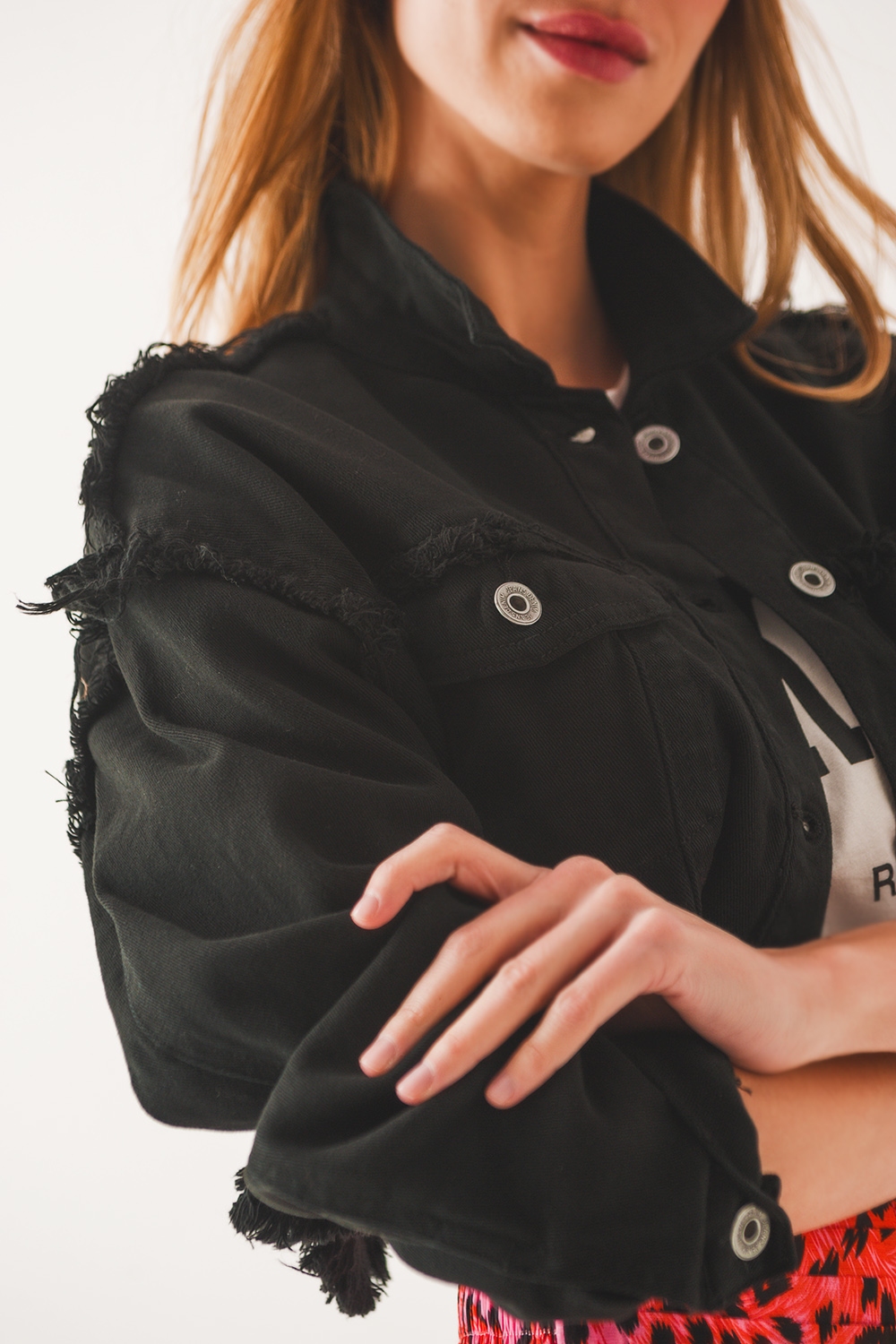Chaqueta vaquera corta negra Chaqueta vaquera corta negra