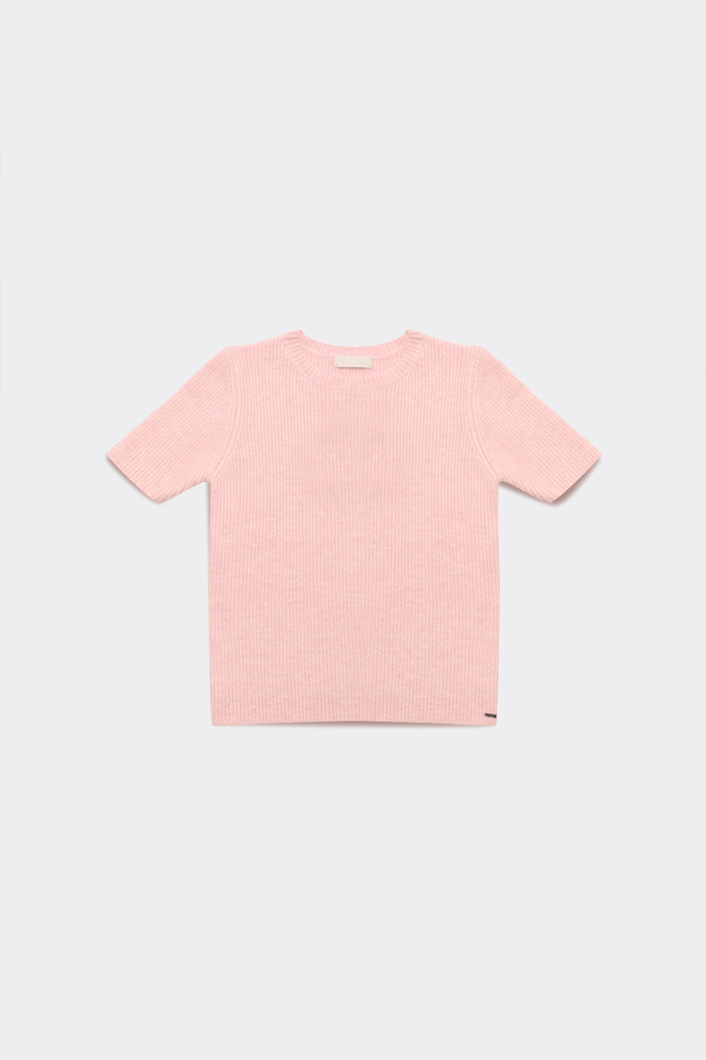 Top en canal&eacute; de manga corta en rosa