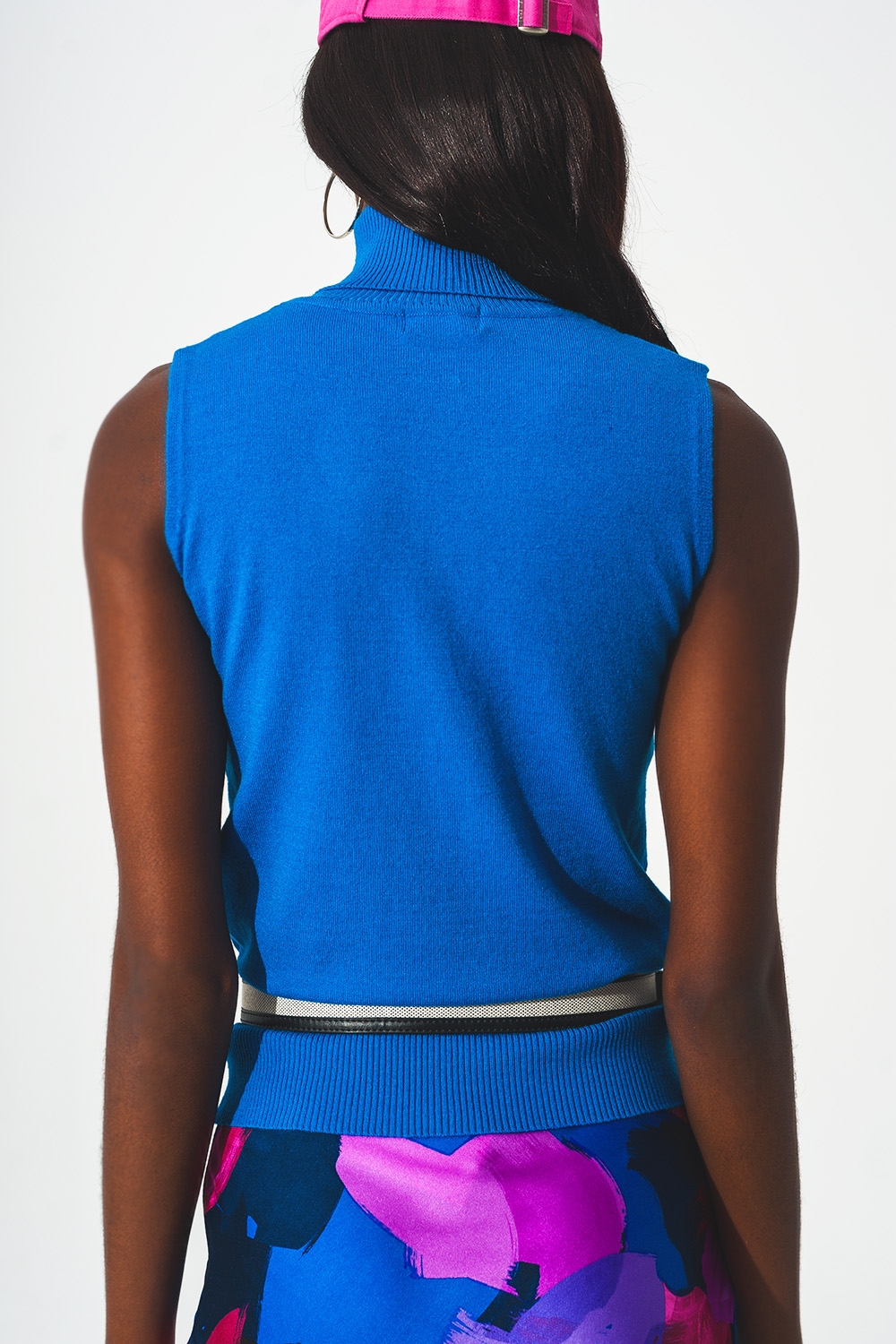 Jersey sin mangas en color azul Jersey sin mangas en color azul