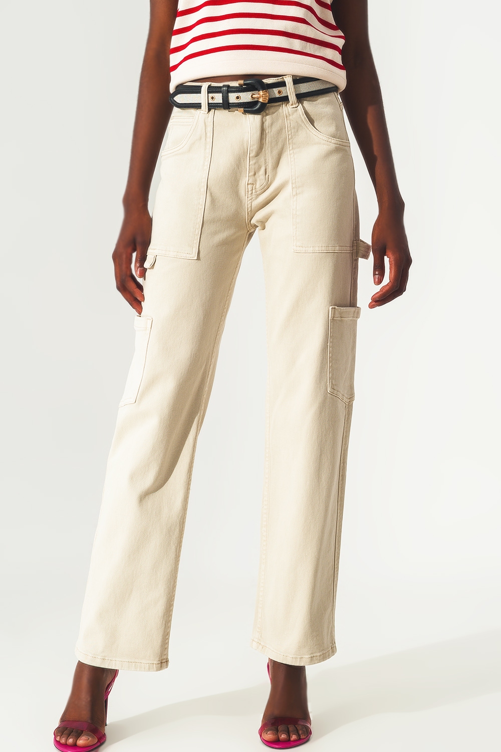 Pantalones cargo en beige Pantalones cargo en beige
