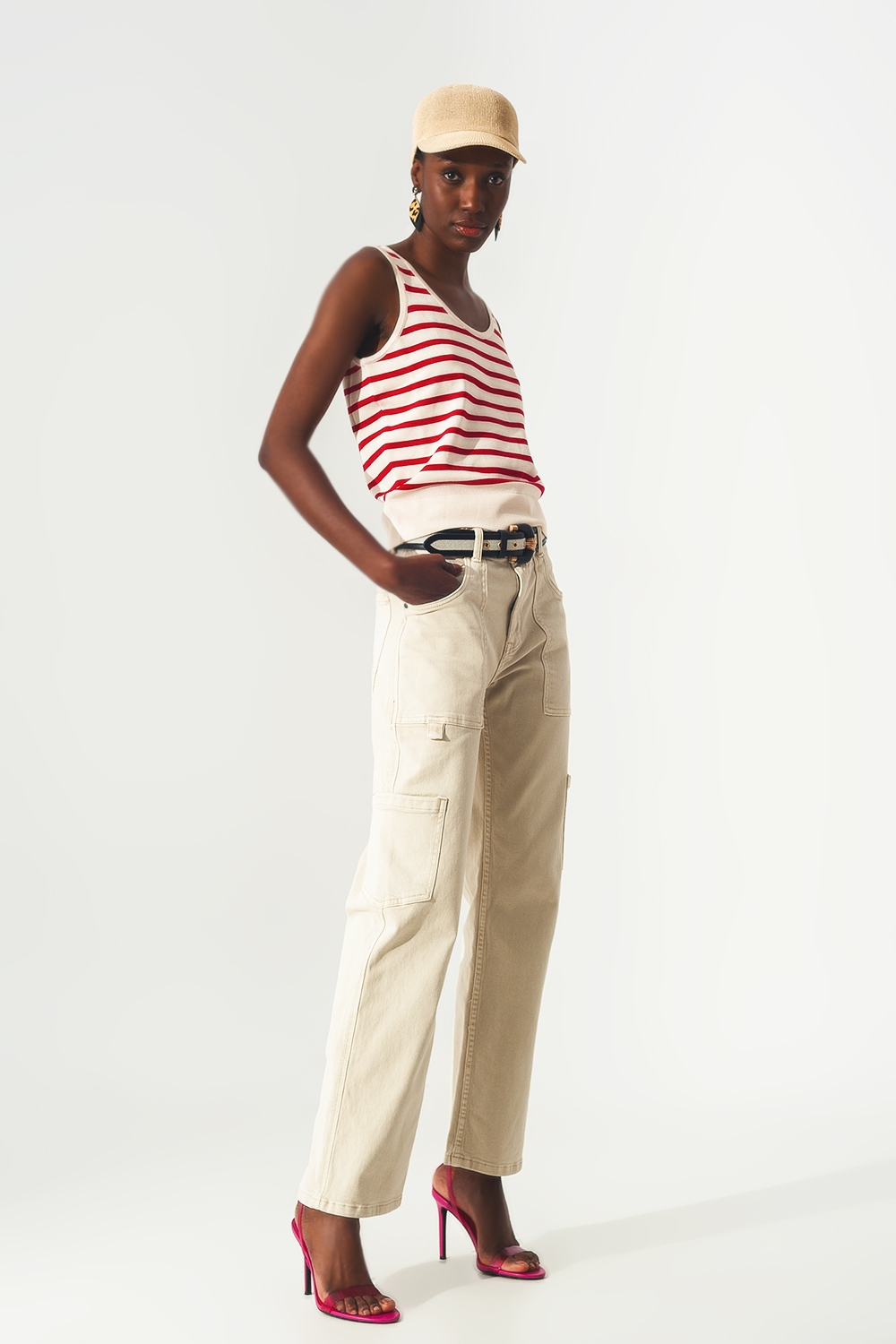Pantalones cargo en beige Pantalones cargo en beige