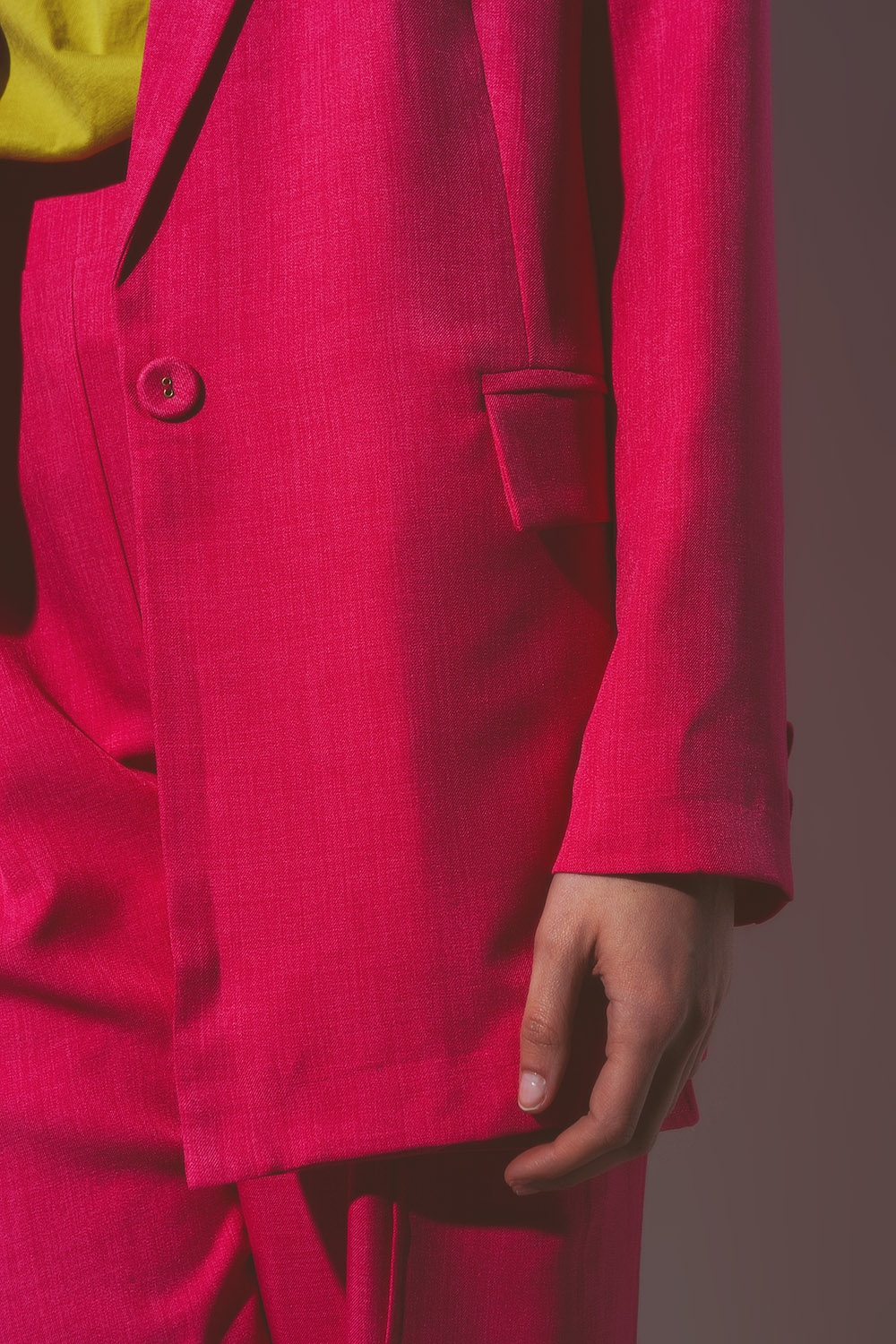 Blazer oversize texturizado en rosa