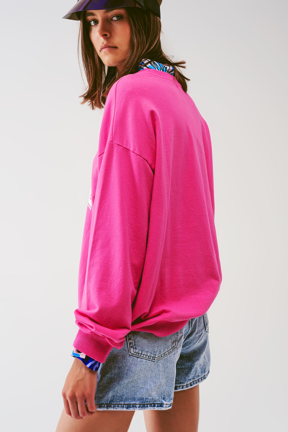 Sudadera con texto Los Angeles 77 en rosa Sudadera con texto Los Angeles 77 en rosa