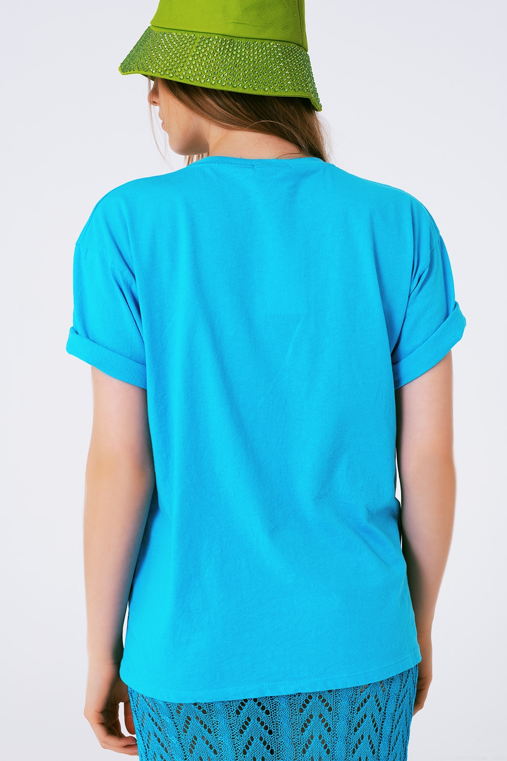 Camiseta con estampado gráfico limitaded en azul Camiseta con estampado gráfico limitaded en azul