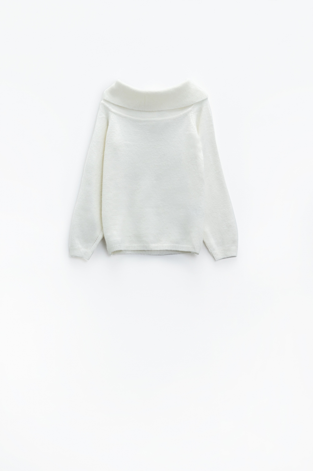 Jersey blanco con escote barco