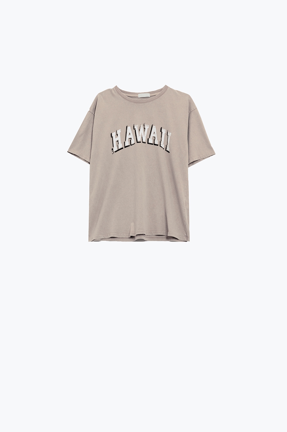 Camiseta Hawaii Efecto Lavado Beige Camiseta Hawaii Efecto Lavado Beige
