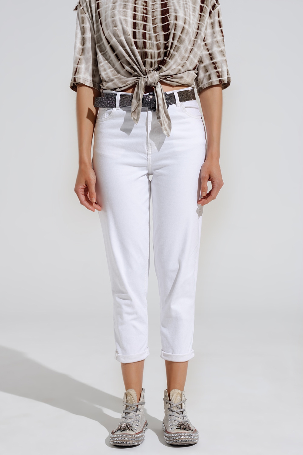 Vaqueros ajustados Basic en blanco