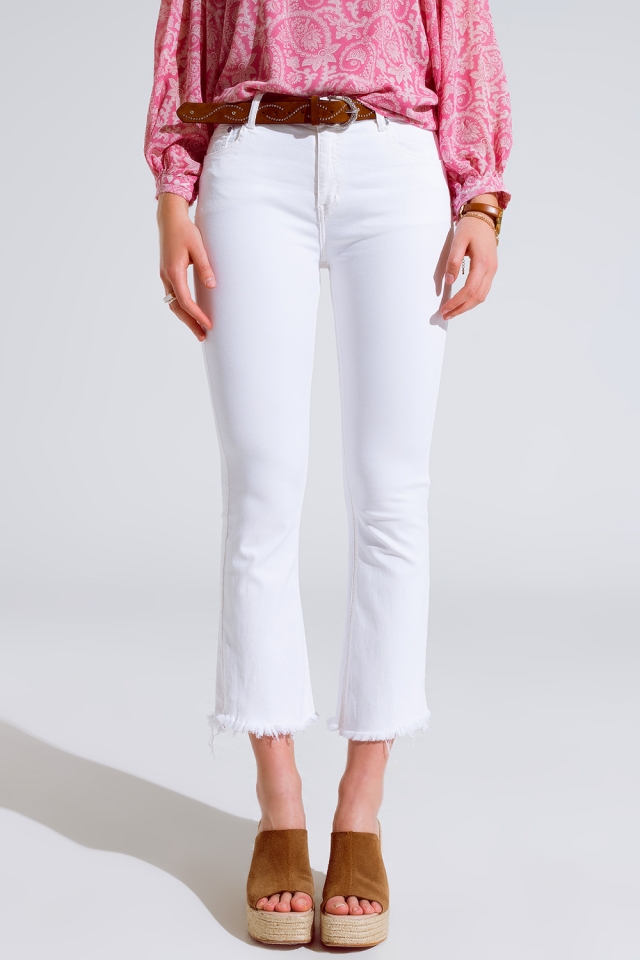 PANTALON BLANCO TALLE ALTO ACA