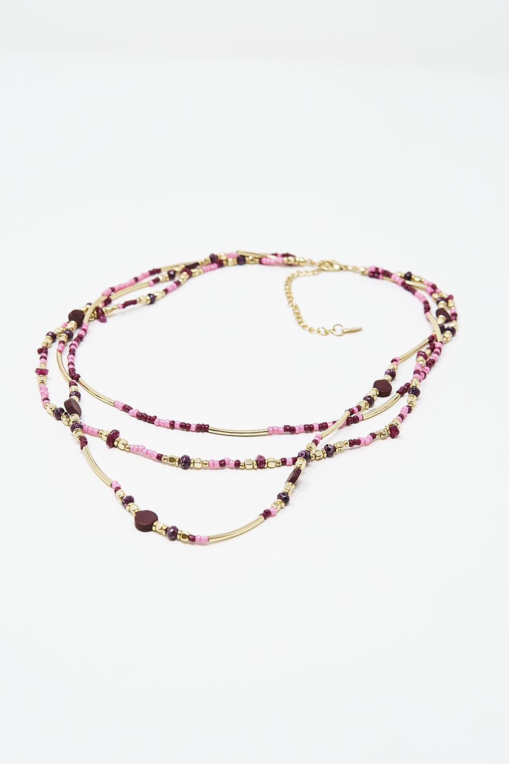 Collar 3 en 1 con piedras multicolor