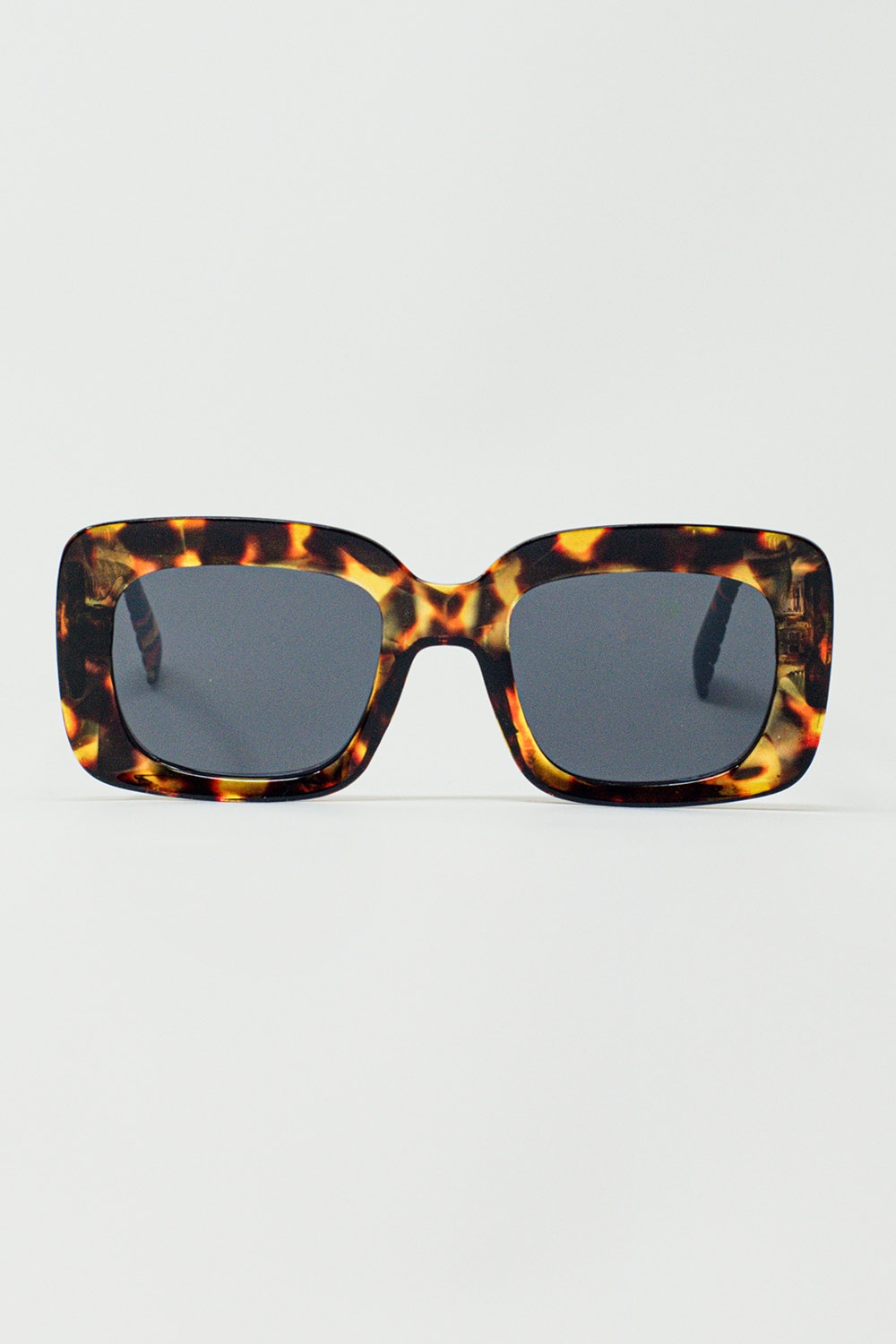 Gafas de sol rectangulares extragrandes en tono Tortoise Shell vintage Gafas de sol rectangulares extragrandes en tono Tortoise Shell vintage